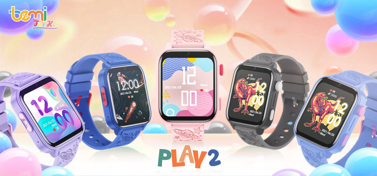 Smartwatch for children Bemi Play2 1.85 inch 4G LTE GPS LBS pink Manufacturer code BWPLA2PP
