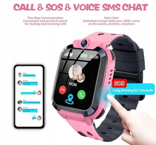 Smartwatch for children JUBUNRER pink waterproof IP68 SOS clock game LBS Brand no brand