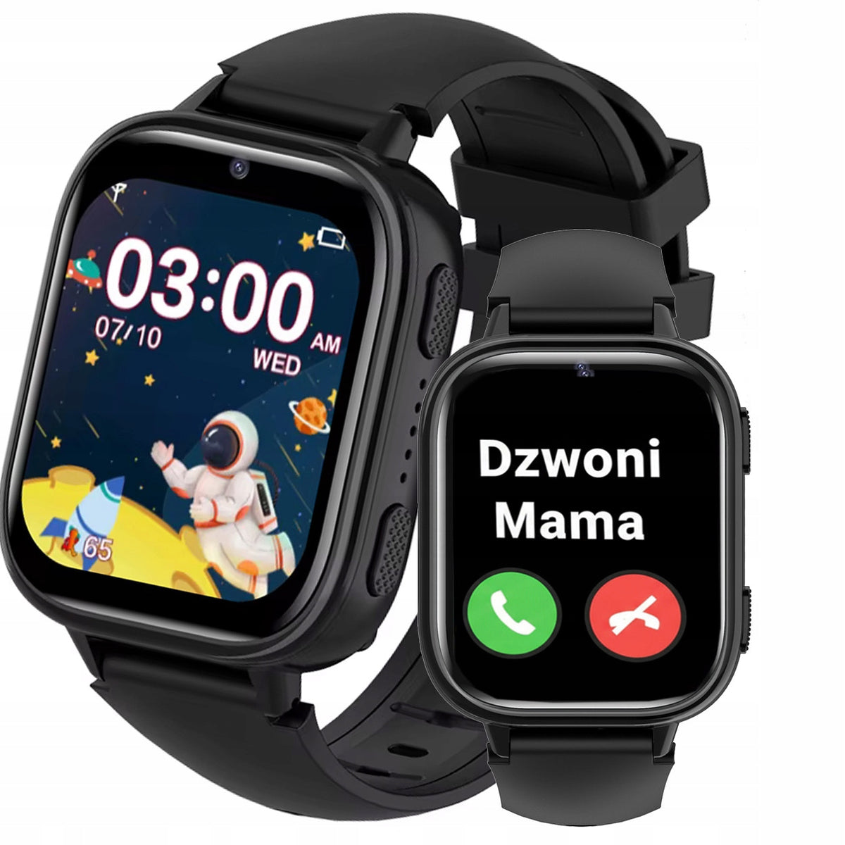 Smartwatch for children - SIM watch-phone, games, camera, 2 Straps