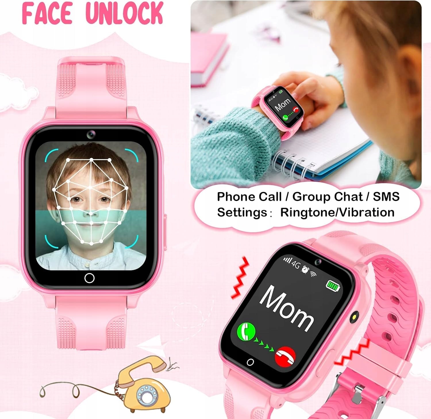 Smartwatch for children with GPS and phone EAN (GTIN) 6920837330139