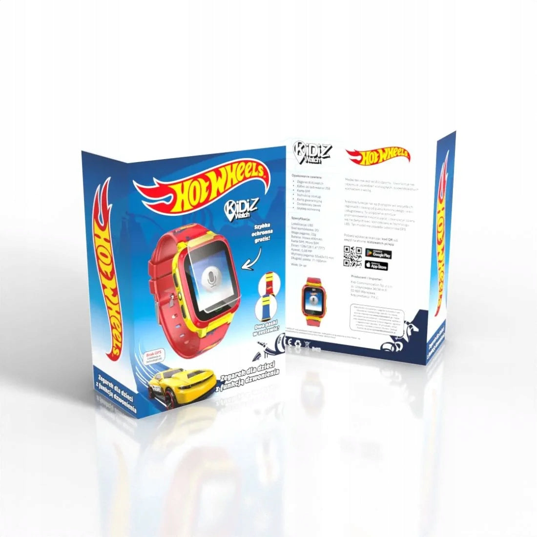 Smartwatch for children with voice calls KiDiZ Hot Wheels KidiZ Product weight with unit packaging 0.268 kg