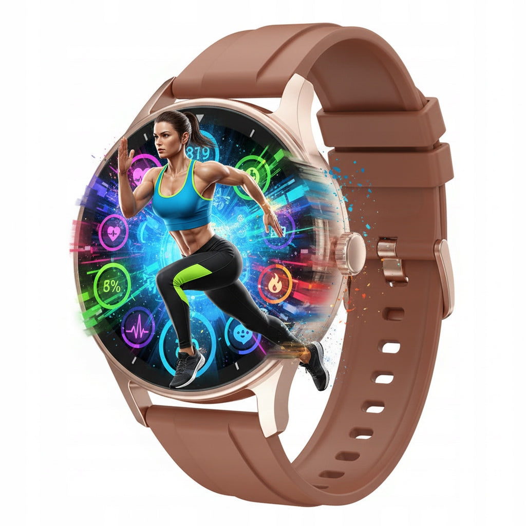 Smartwatch for girls PL menu | ECG pulse steps calories | conversations Gender woman