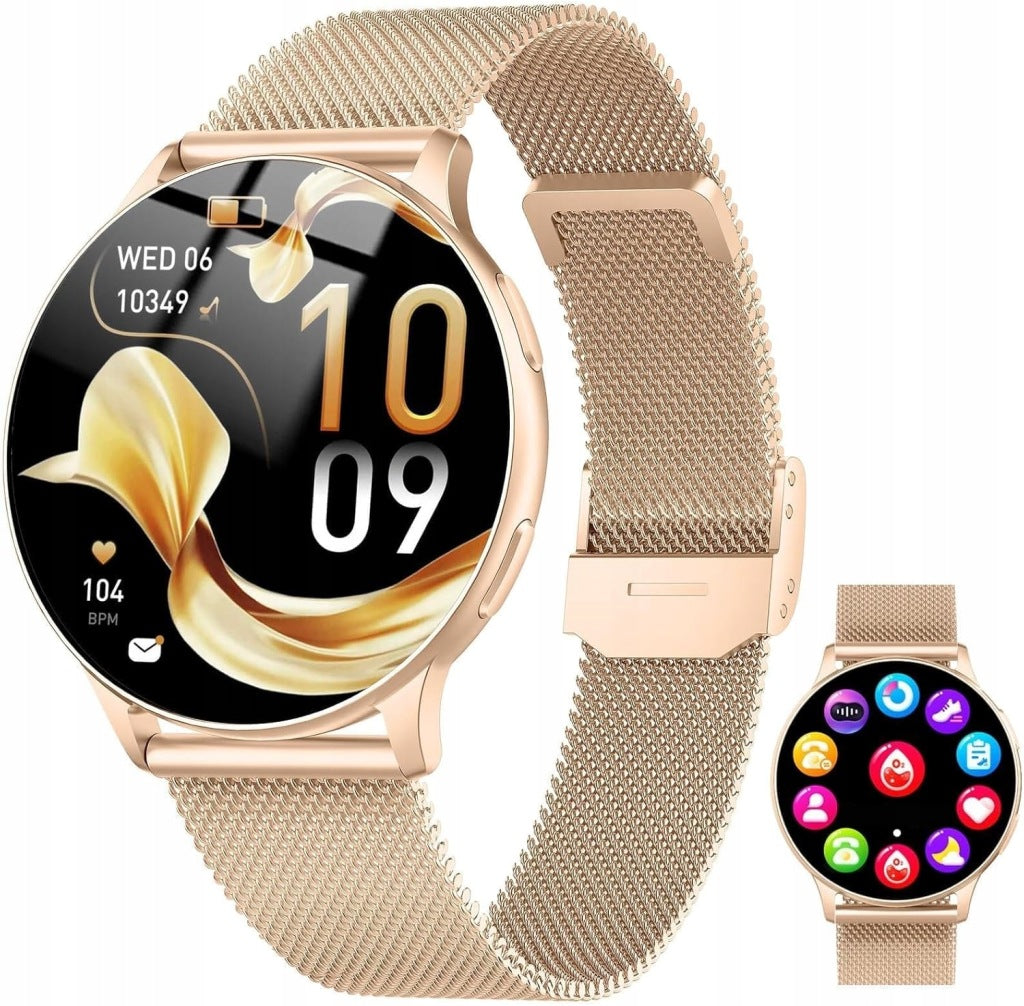 Smartwatch gold 300 mAh waterproof blood pressure monitor