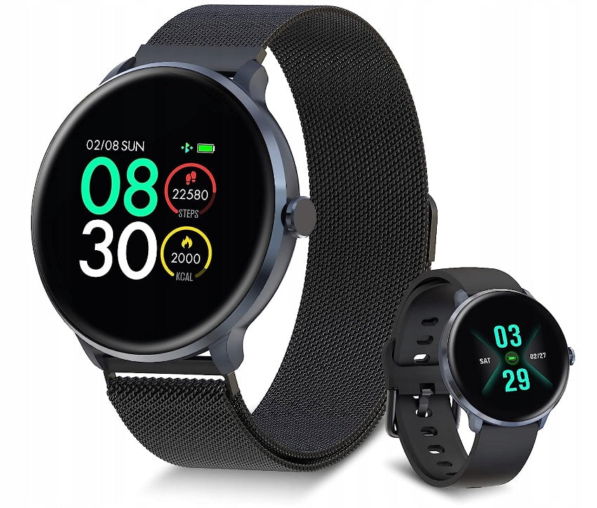 Smartwatch heart rate steps weather black IP68 Bebinca