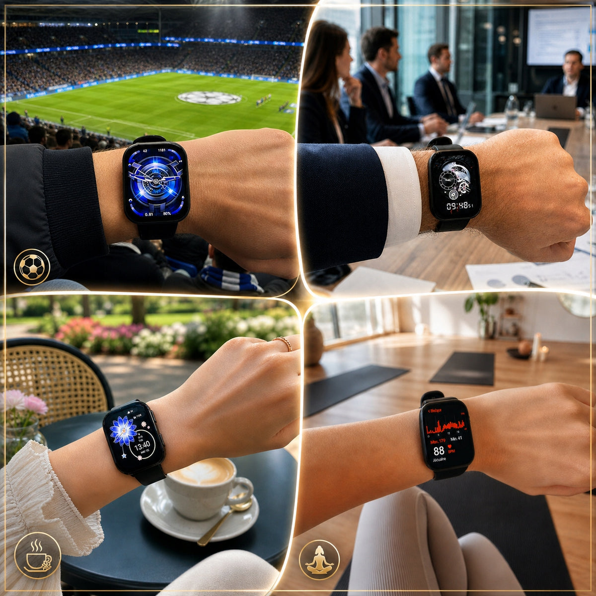 Smartwatch light and thin women's men's large screen Steps Heart Rate PL Packaging status original