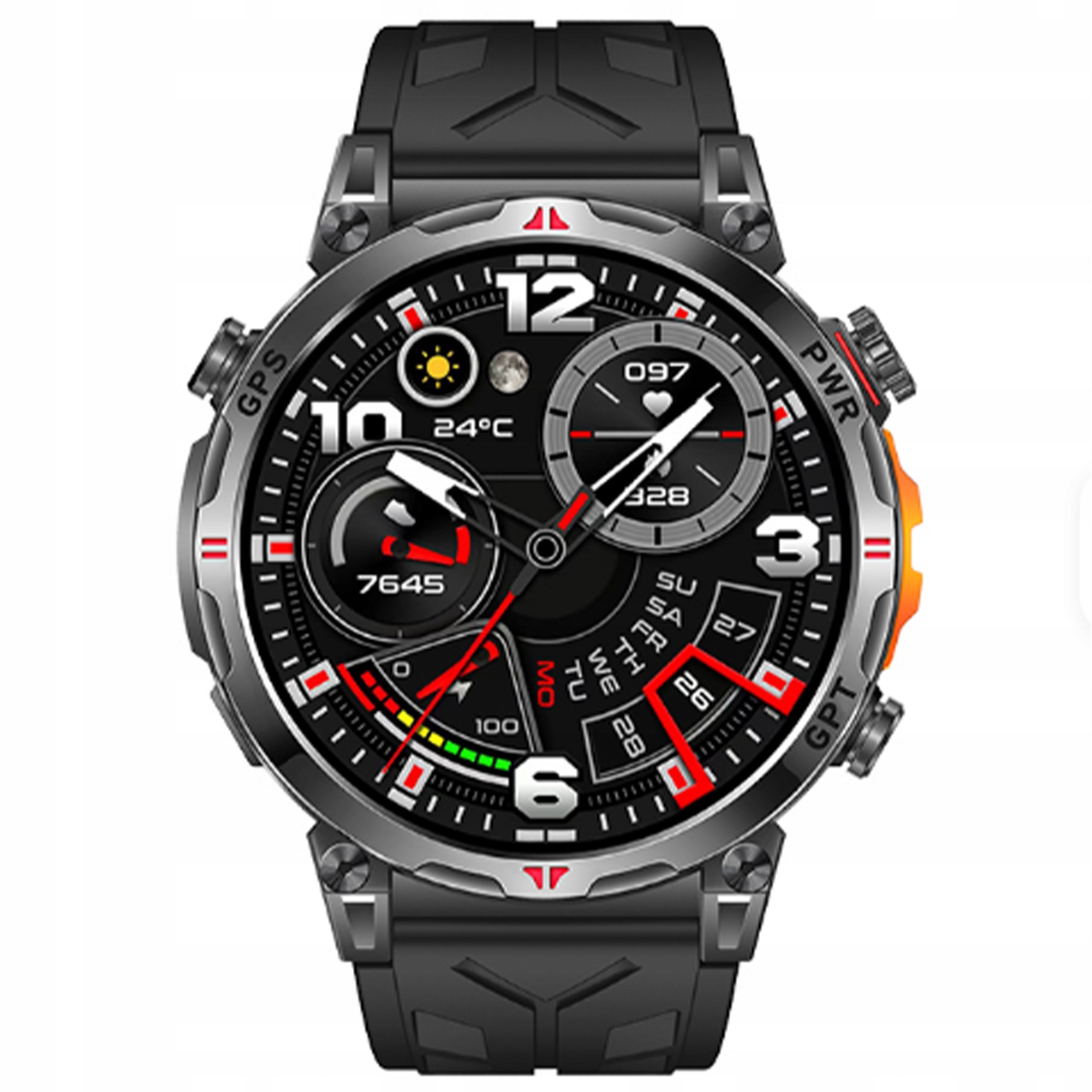 Smartwatch men's GPS AMOLED Bluetooth talk 650 mAh barometer IP68 PL menu Manufacturer code NS-EDGE-AMLD-PREM
