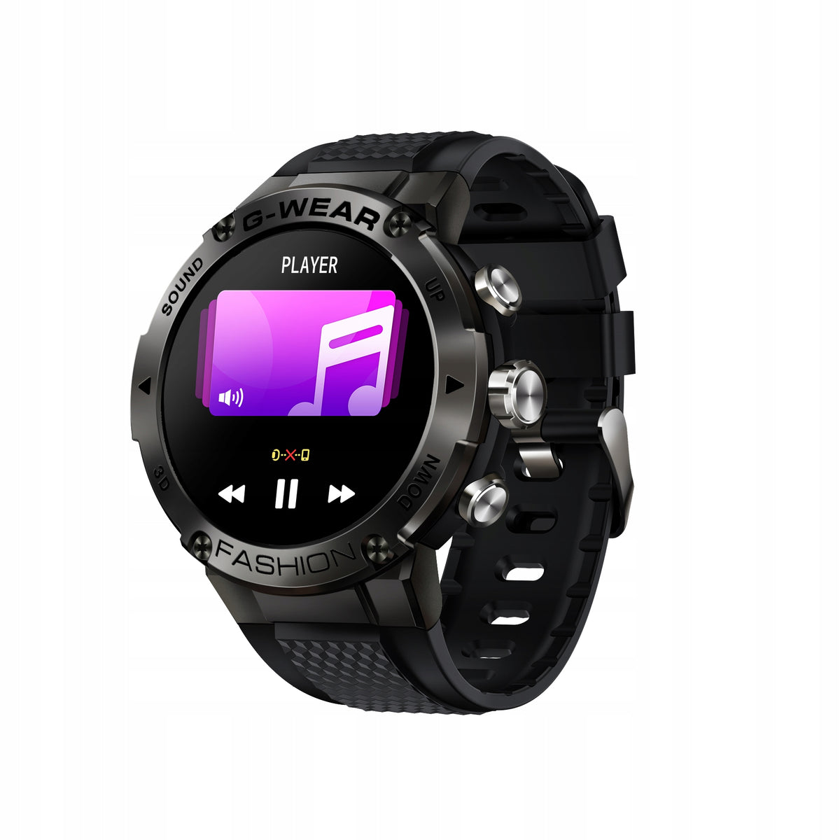 Smartwatch men's sports watch GlacierX Ceres black GAMES MUSIC CALORIES Packaging status original