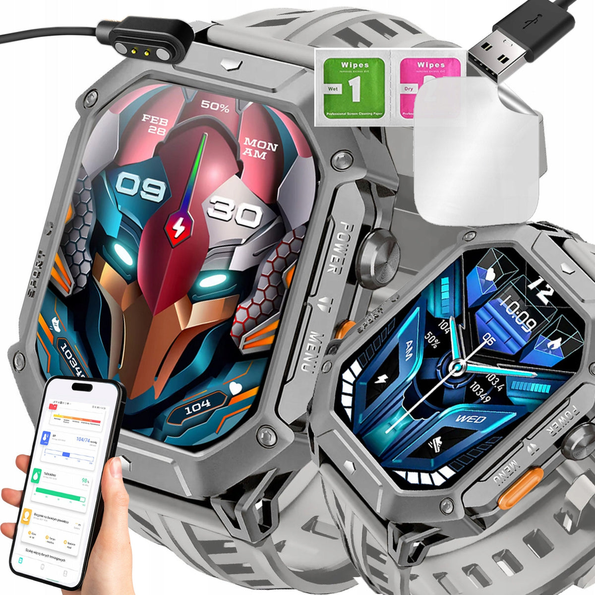 Smartwatch men's watch MENU PL Super Battery 1000 mAh ! Bluetooth Call