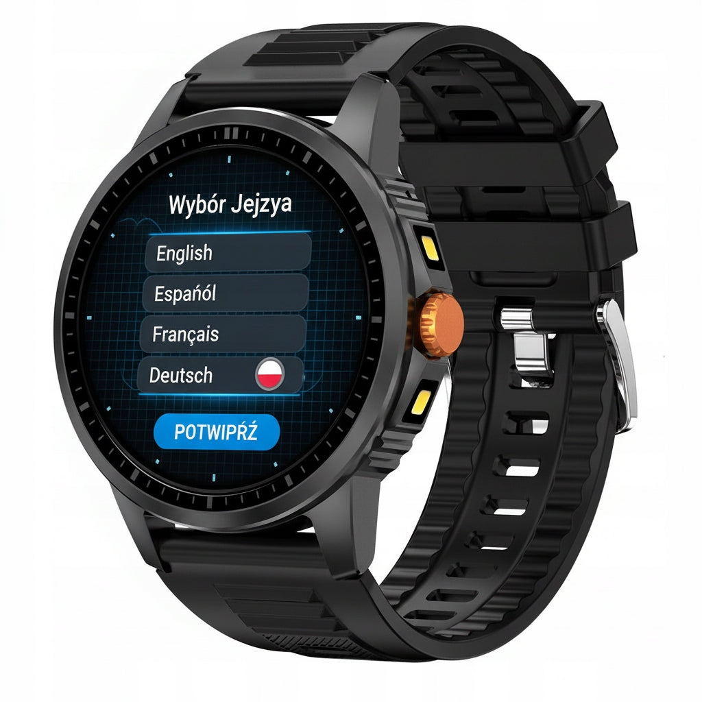 Smartwatch outdoor HD flashlight compass tetno steps calories resistant case Model other
