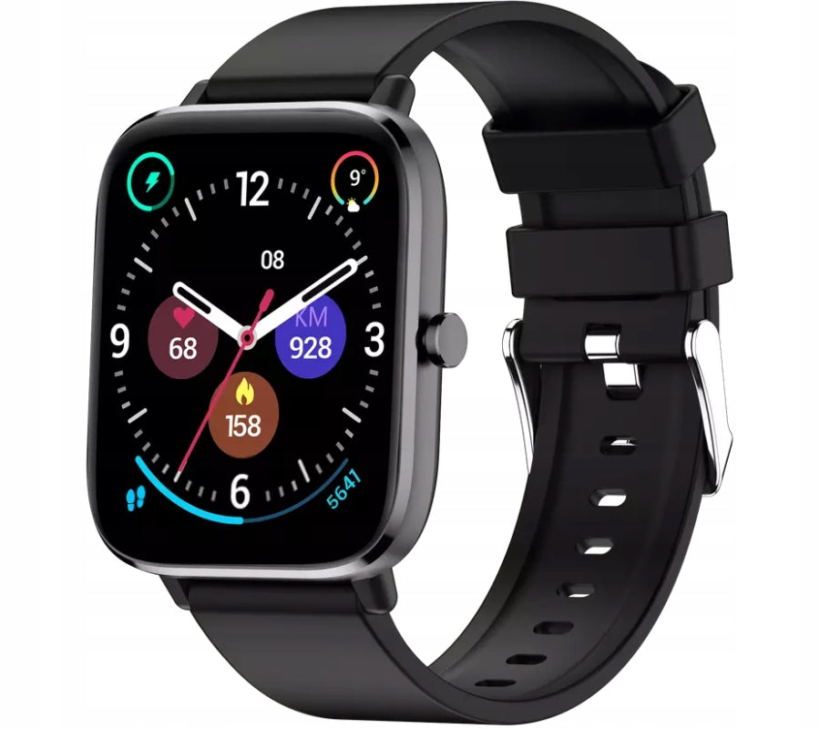 Smartwatch watch Rubicon RNCE79 graphite and black Bluetooth 5.0 strap EAN (GTIN) 5905220800322