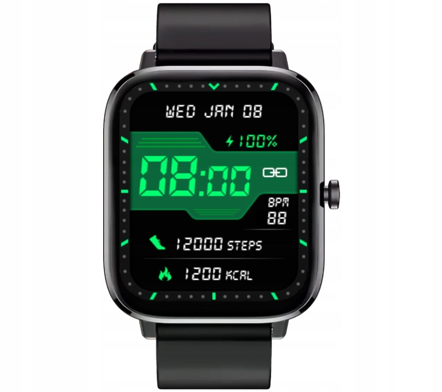 Smartwatch watch Rubicon RNCE79 graphite and black Bluetooth 5.0 strap Manufacturer code TZ-018