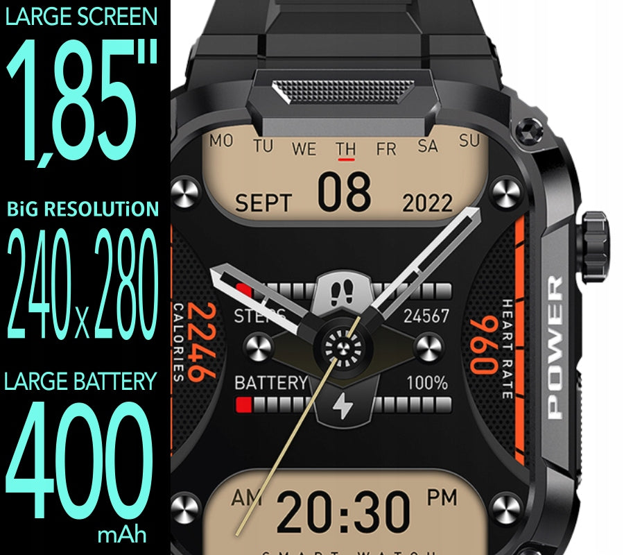 Smartwatch watch Rubicon male RNCF07 yellow sports modes Bluetooth 2023 Brand Rubicon