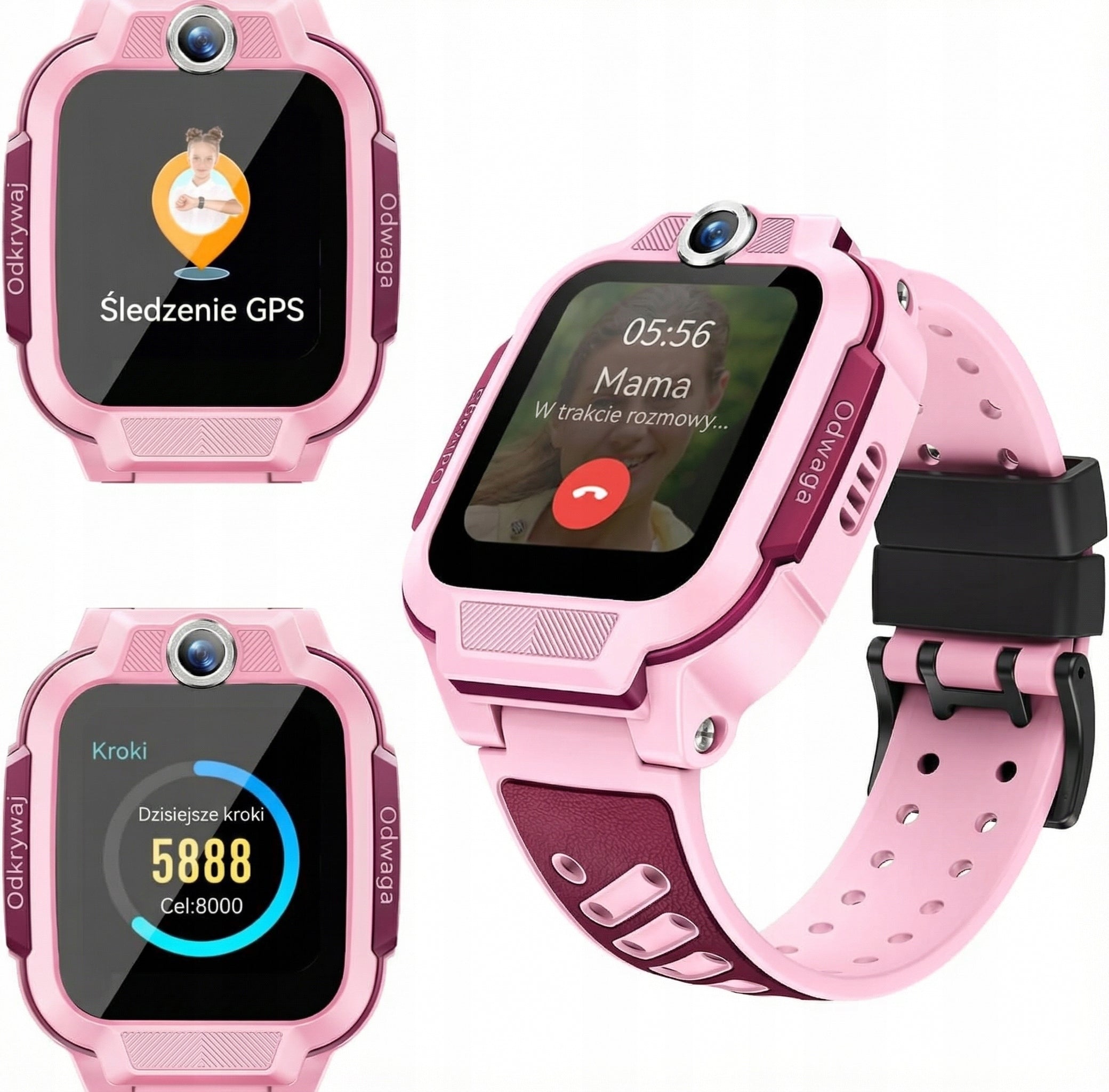 Smartwatch watch for children imoo Z3 pink,GPS, Video,IP68,LTE,Polish