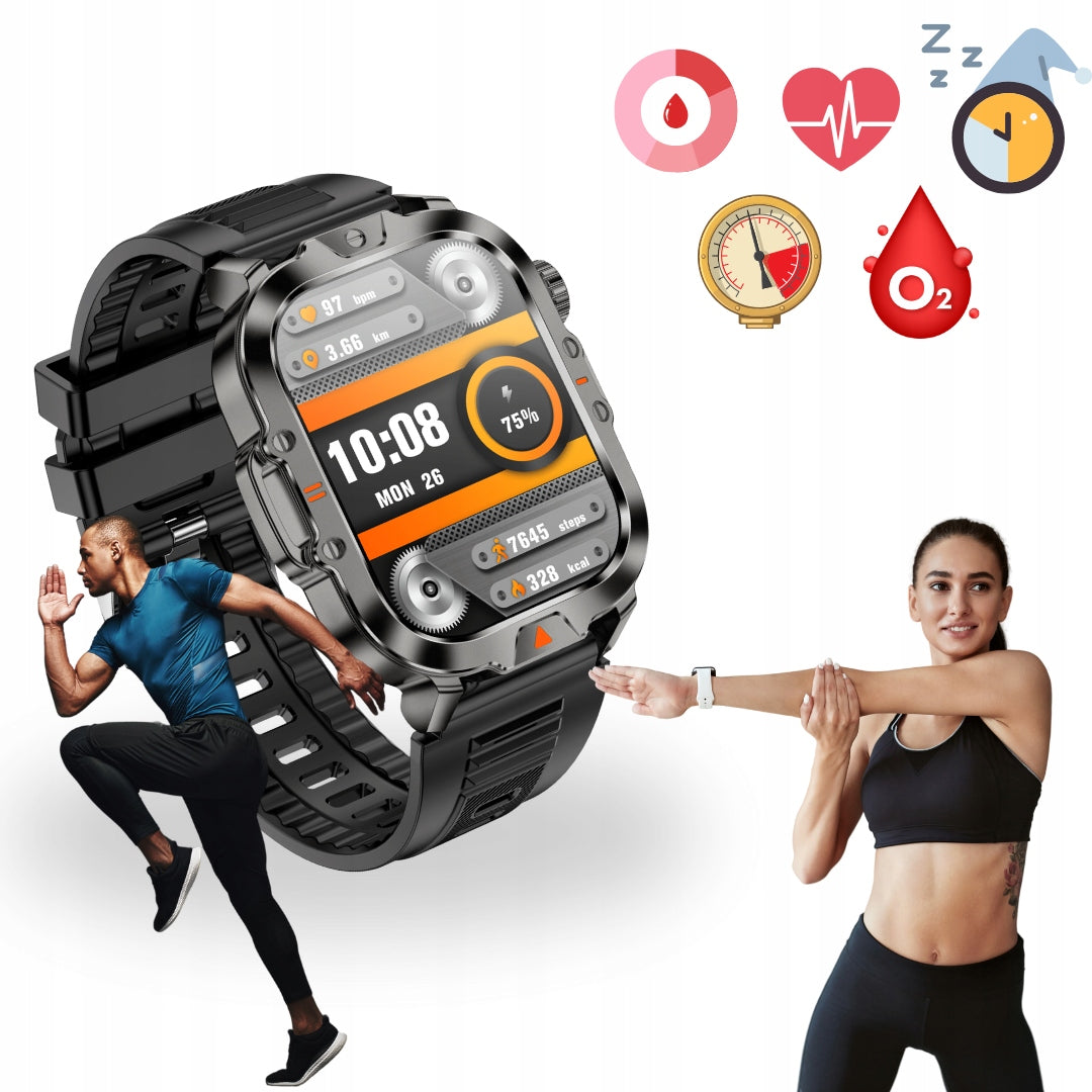 Smartwatch waterproof V17 with built-in flashlight black Manufacturer code v17 smartwatch