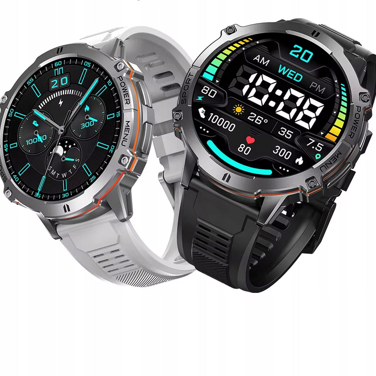 Smartwatch with AI AMOLED Compass Battery 100 Days Waterproof Design Brand Rubicon