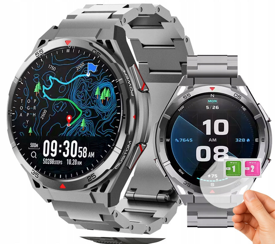 Smartwatch with GPS AMOLED Compass and Battery 490 mAh Rugged Watch