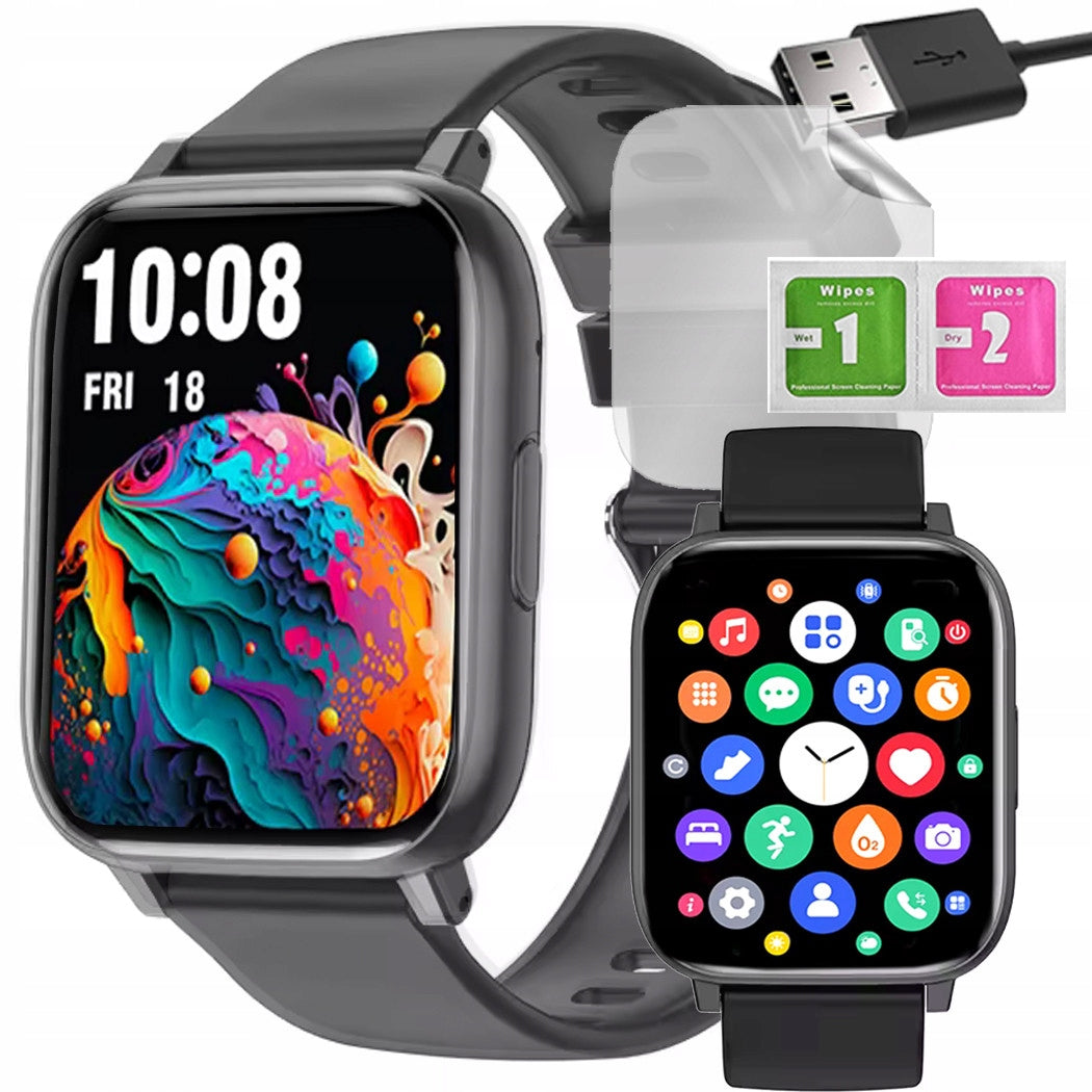 Smartwatch with Heart Rate Monitor and Pressure - Conversations, Sport, Sleep, Menu PL