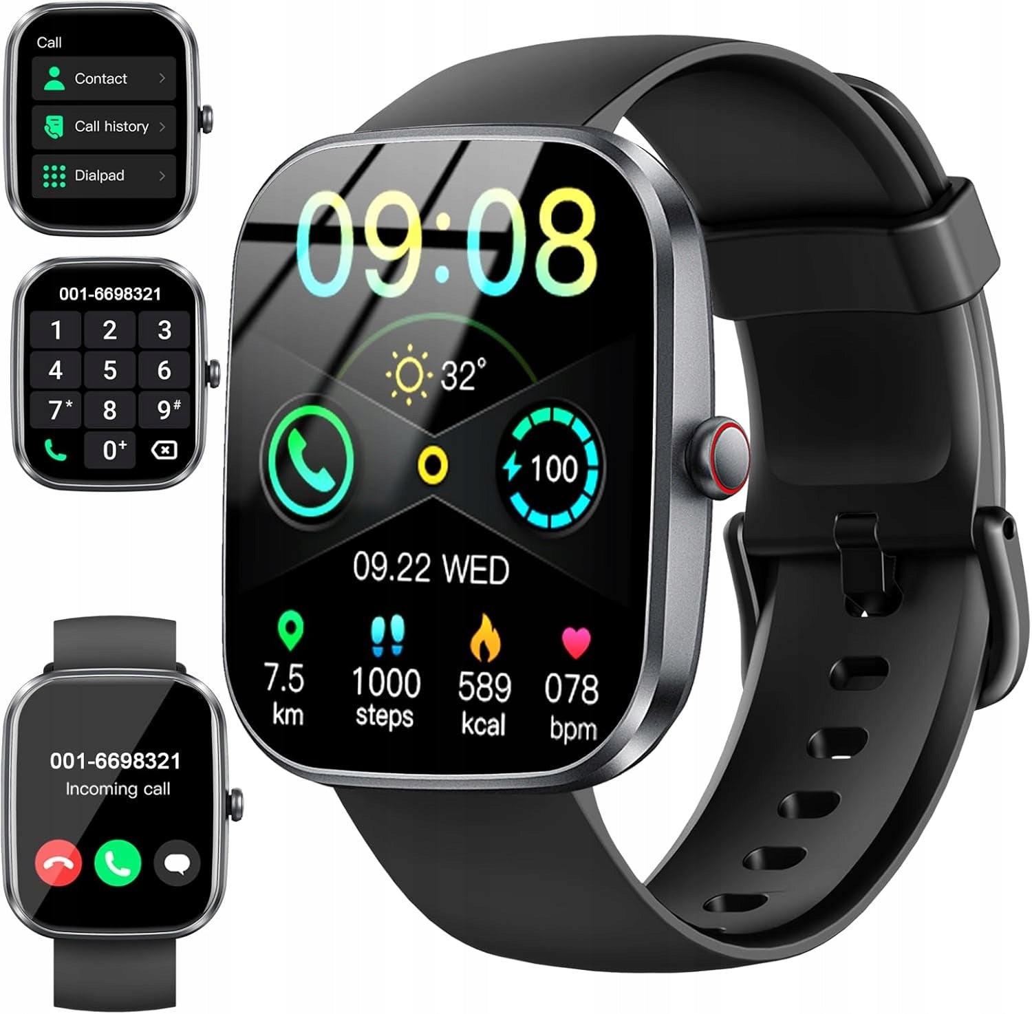 Smartwatch with Talk Function 1.91" Pulse Oximeter SpO2 IP68 Soudorv T70