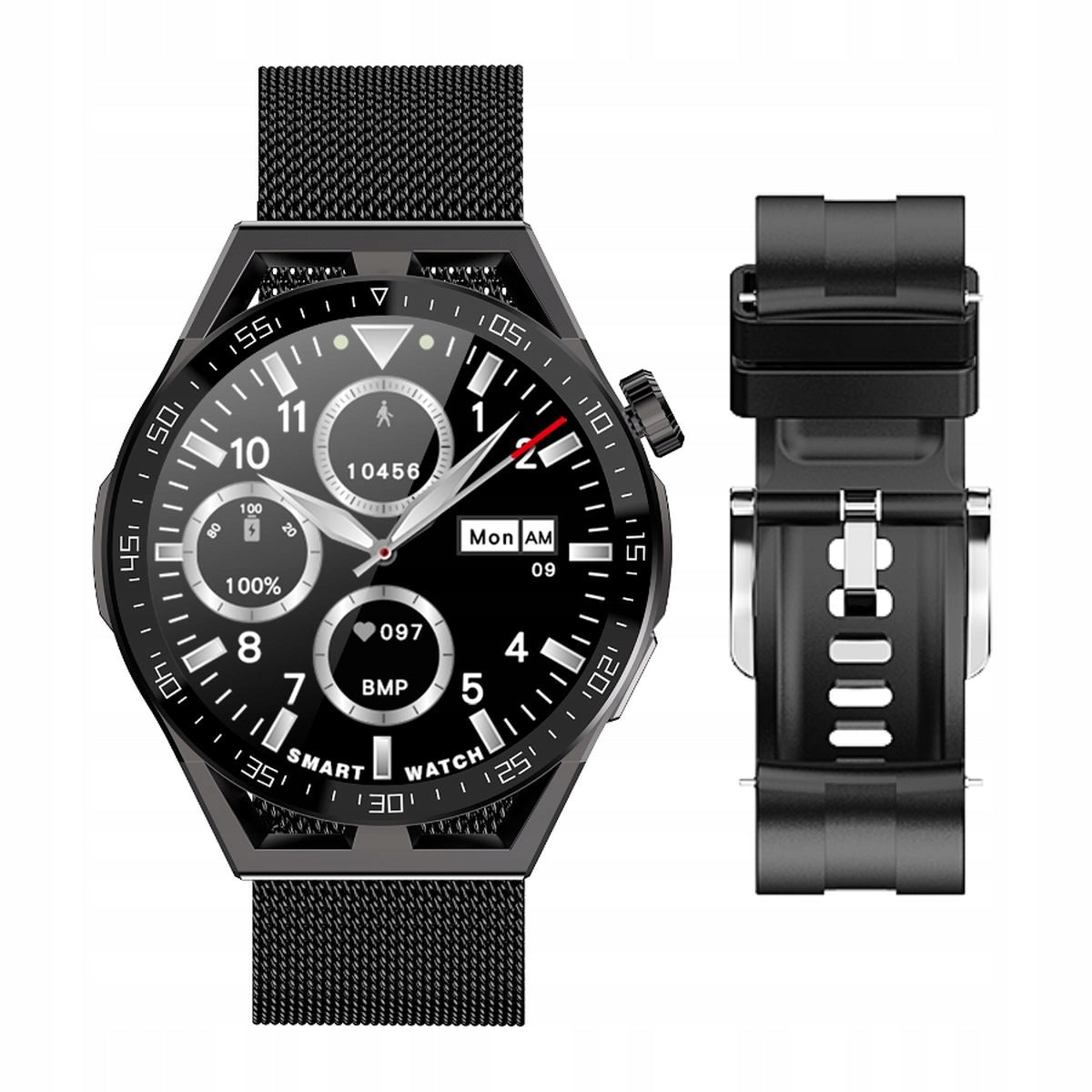 Smartwatch with talk function Pressure Sport Oxygen Rubicon SMARUB152 black