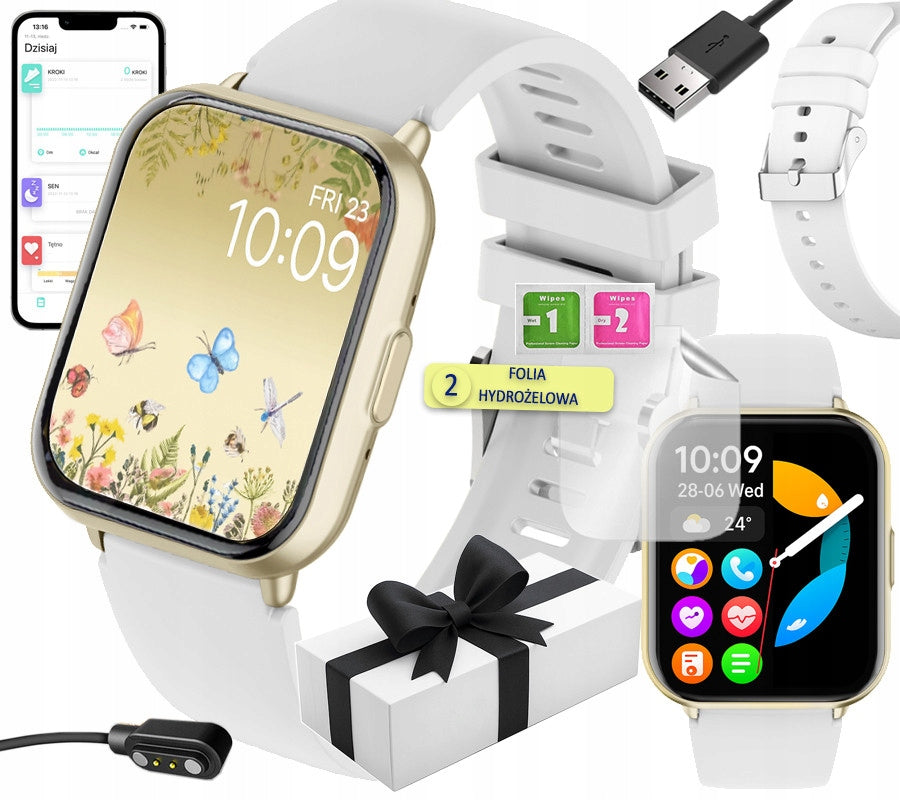 Smartwatch women's Bluetooth talk and heart rate notifications sleep menu PL BT