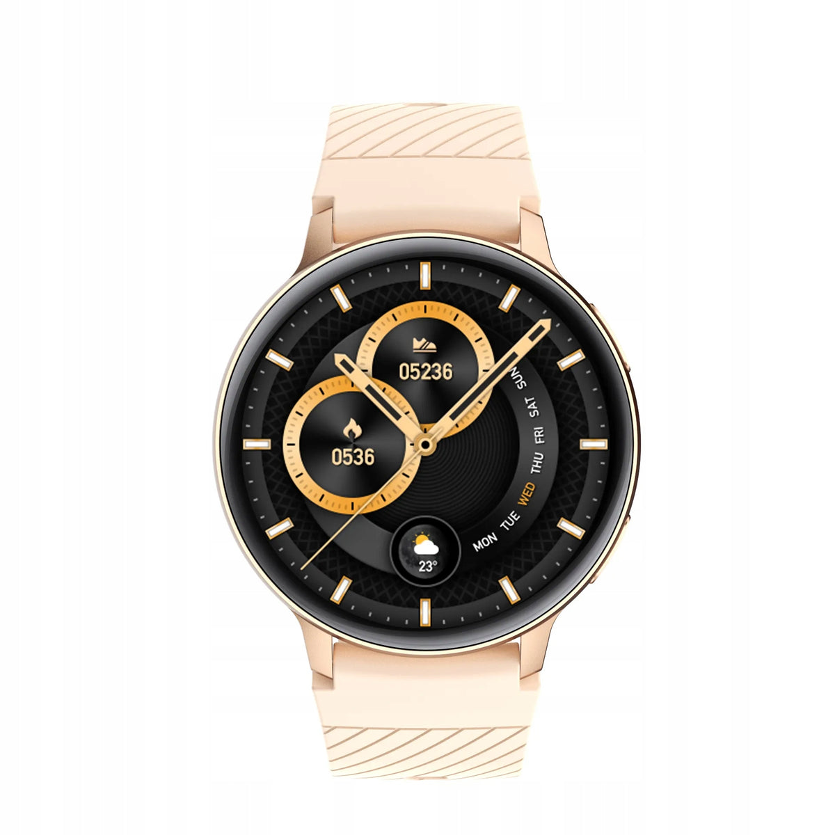 Smartwatch women's talk menu PL 4 stripes gold MEMFLOW