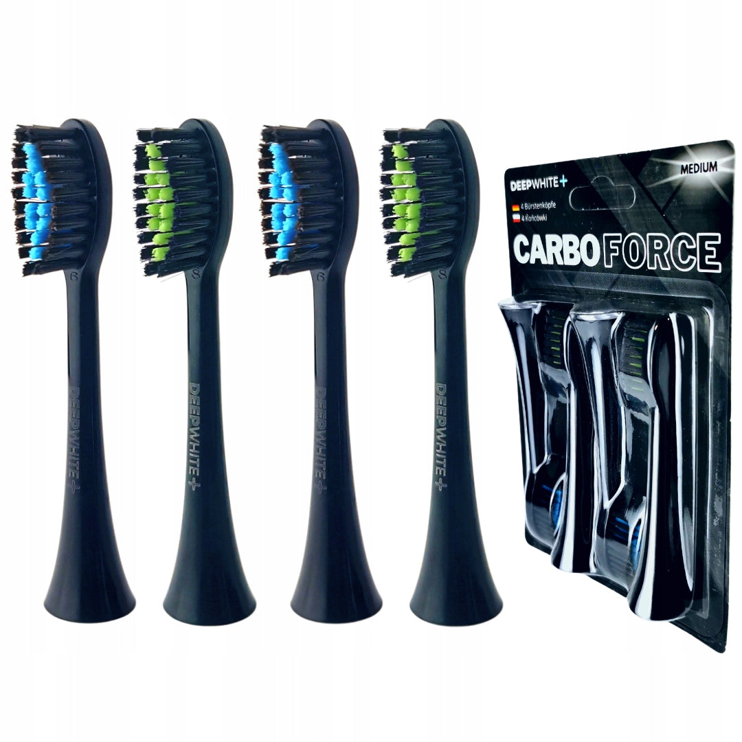 Smilesonic UP EX GO Carbon Toothbrush Tips Black Replacements