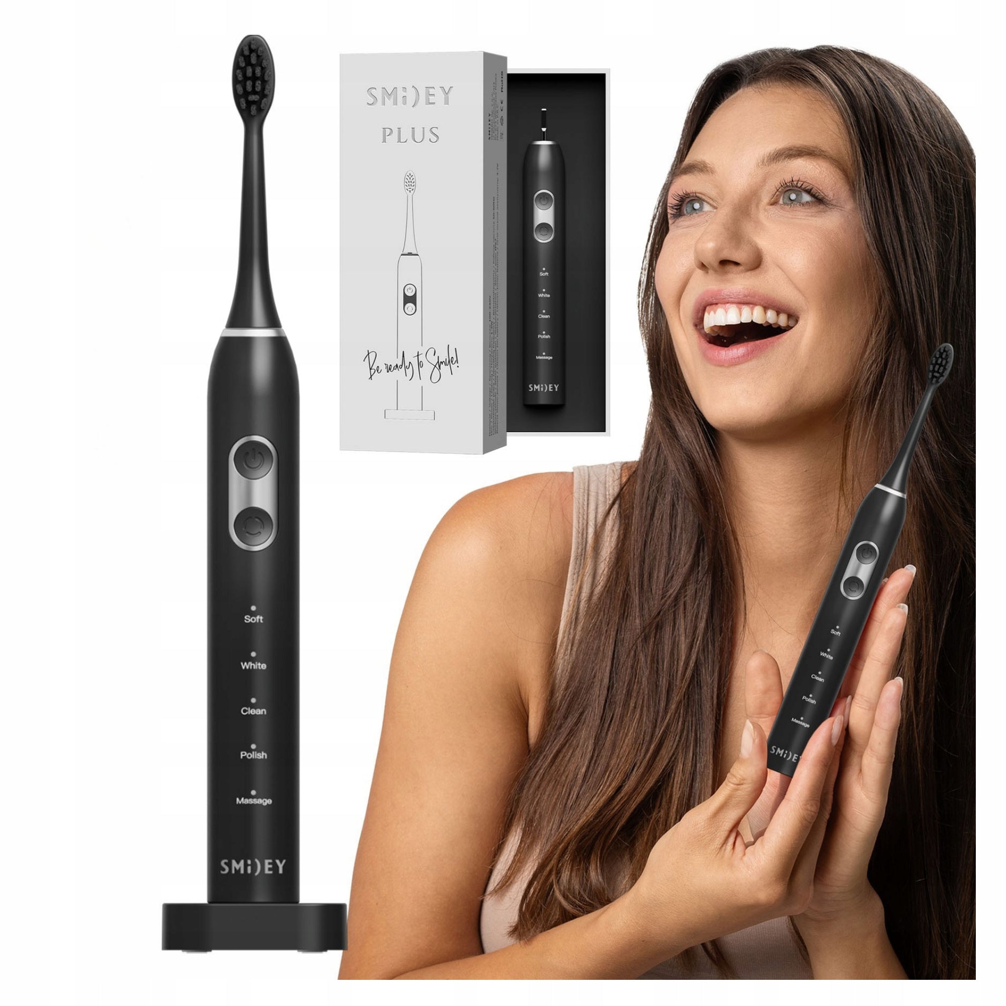 Smiley Plus Sonic Toothbrush Induction 5 Modes Powerful Battery