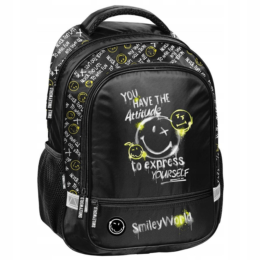 Smiley School Satchel BACKPACK Smiling Faces Emoticons | Class 1-3 Manufacturer code SM25LT-260