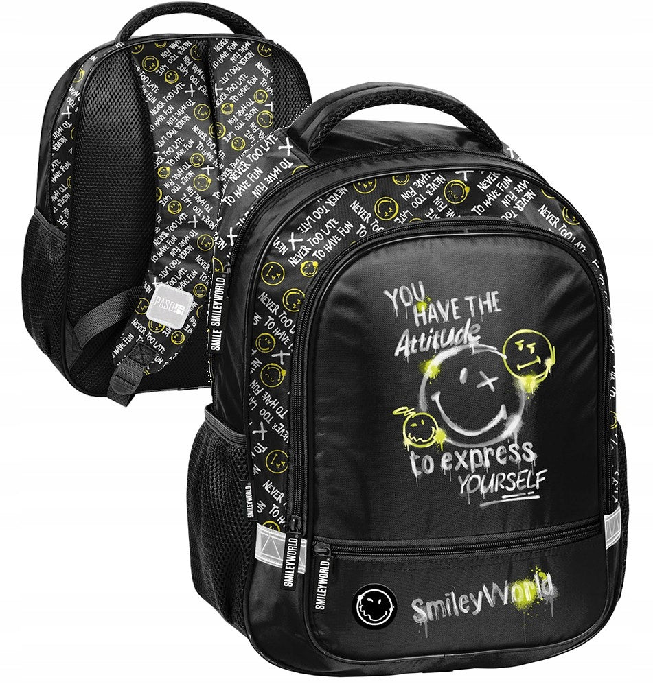 Smiley School Satchel BACKPACK Smiling Faces Emoticons | Class 1-3