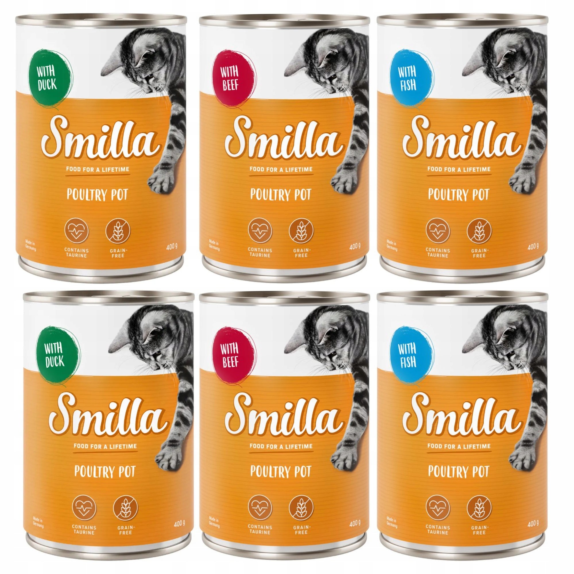 Smilla Poultry Chicken SET 1 MIX OF POULTRY FLAVORS 6x 400g