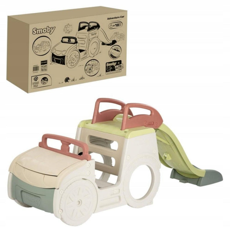Smoby life car adventure fun center with sandpit and slide