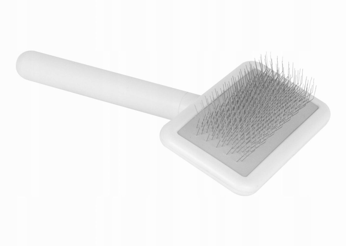 Smooth Touch Slicker Brush, small, white by Show Tech