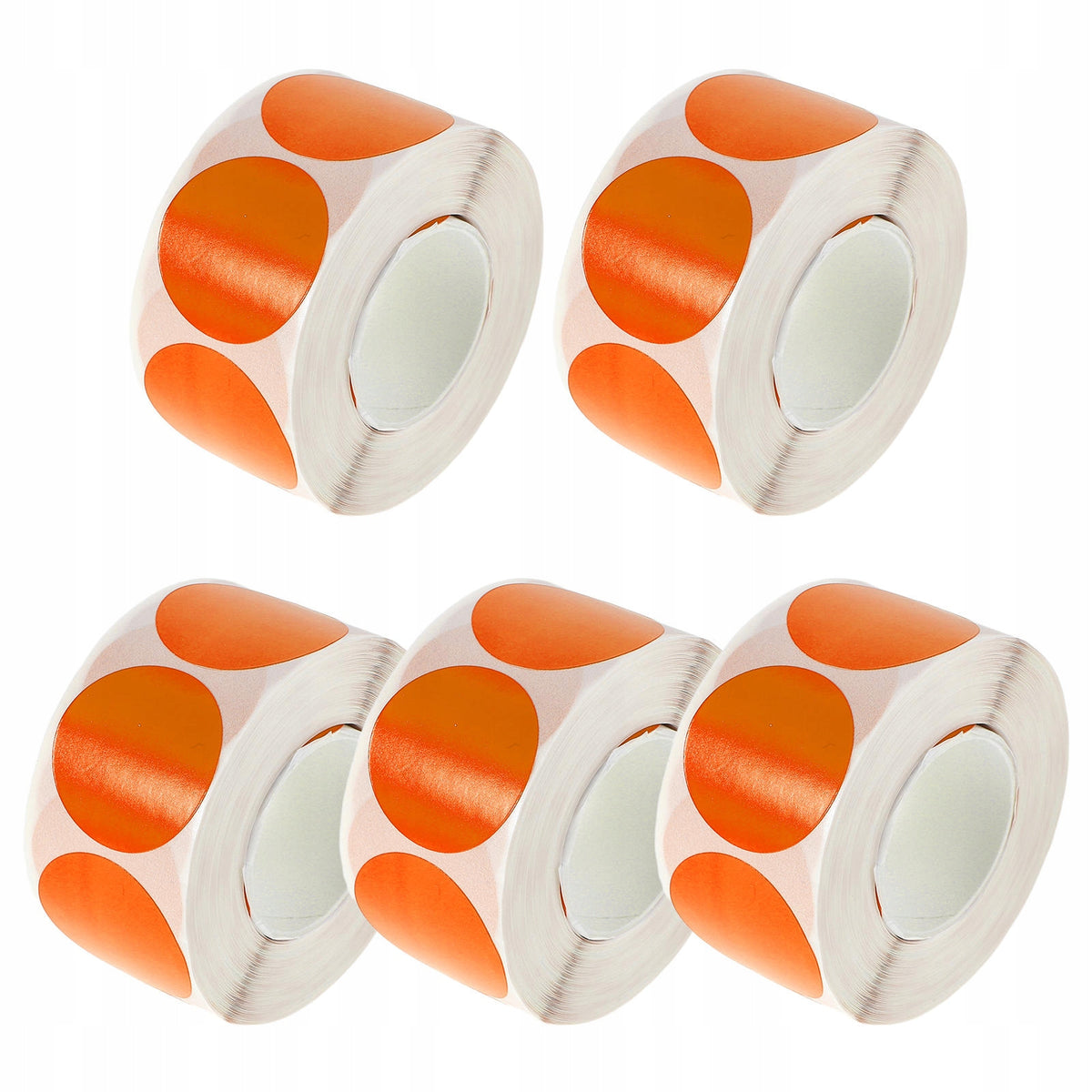 Smooth Writable Orange Circle Stickers Ideal for DIY and Home Use