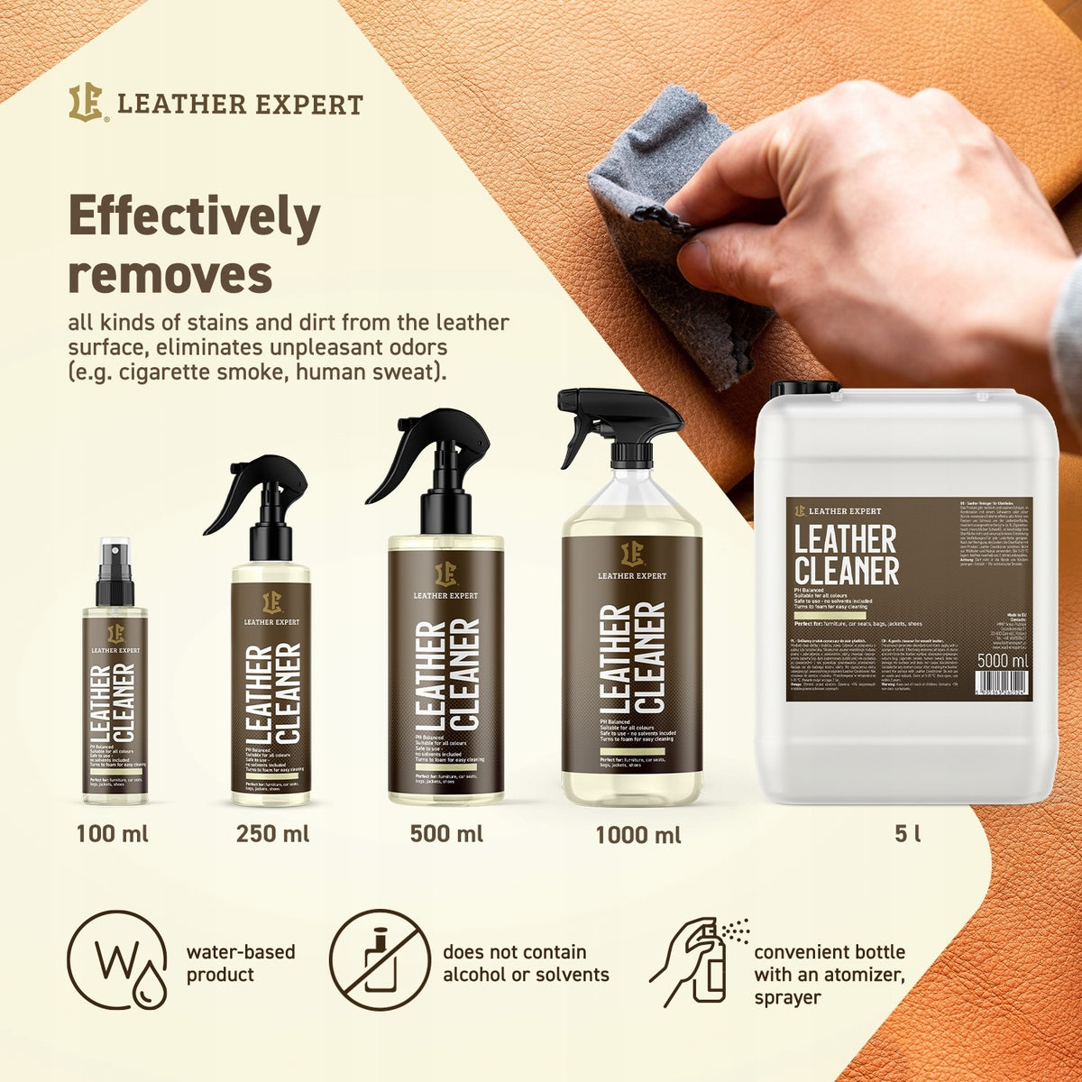 Smooth leather cleaner Leather Cleaner 100 ml Leather Expert Product weight with unit packaging 0.1 kg