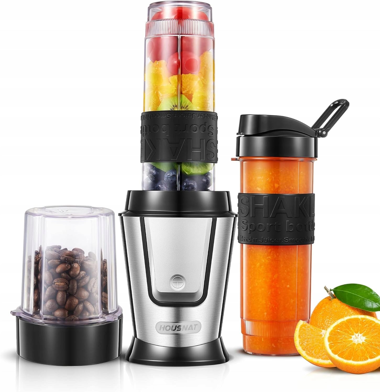 Smoothie blender + coffee grinder Housnat TB23 500W + 2x container 570 ml