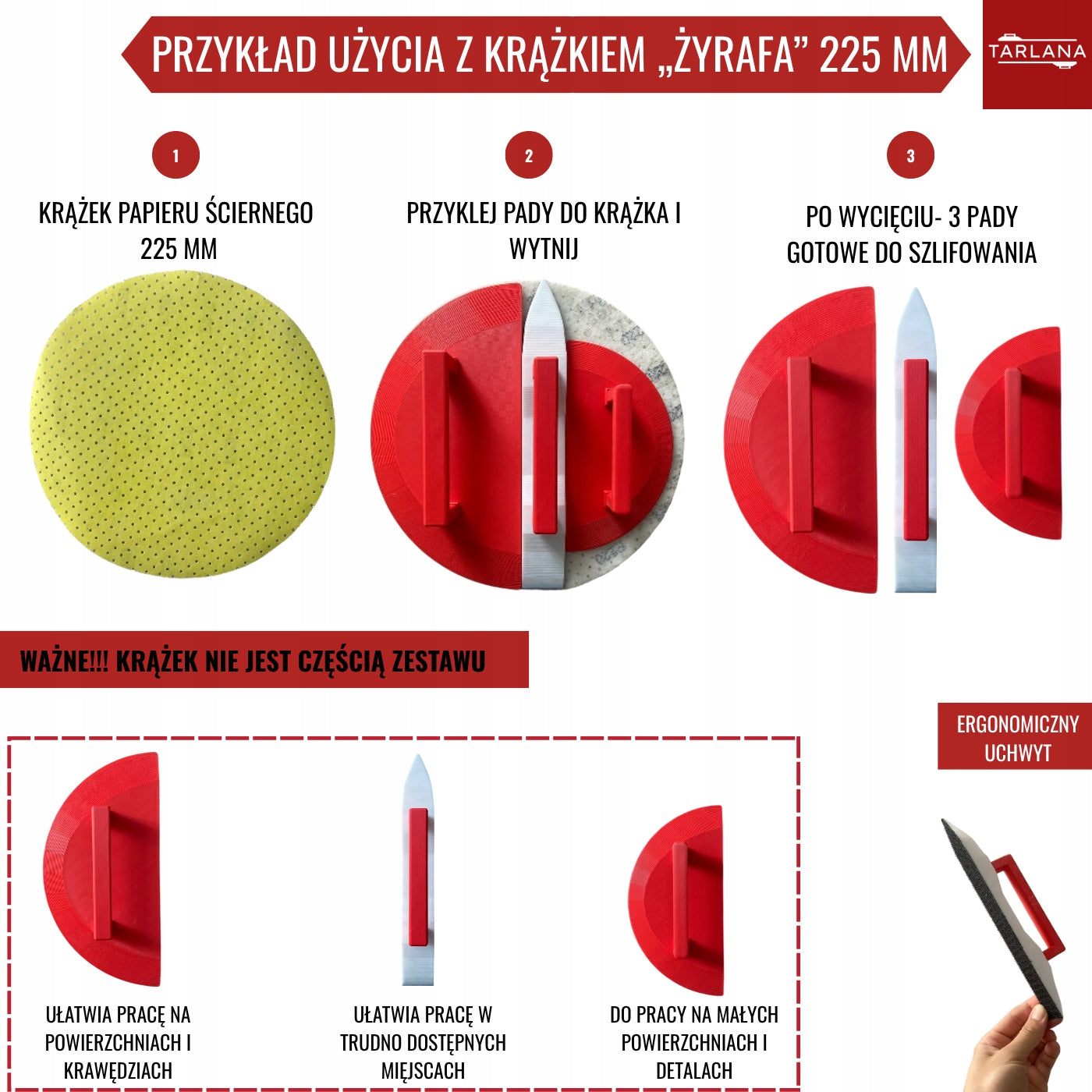 Smoothing pads White and Red 3 pcs Manufacturer code 08044