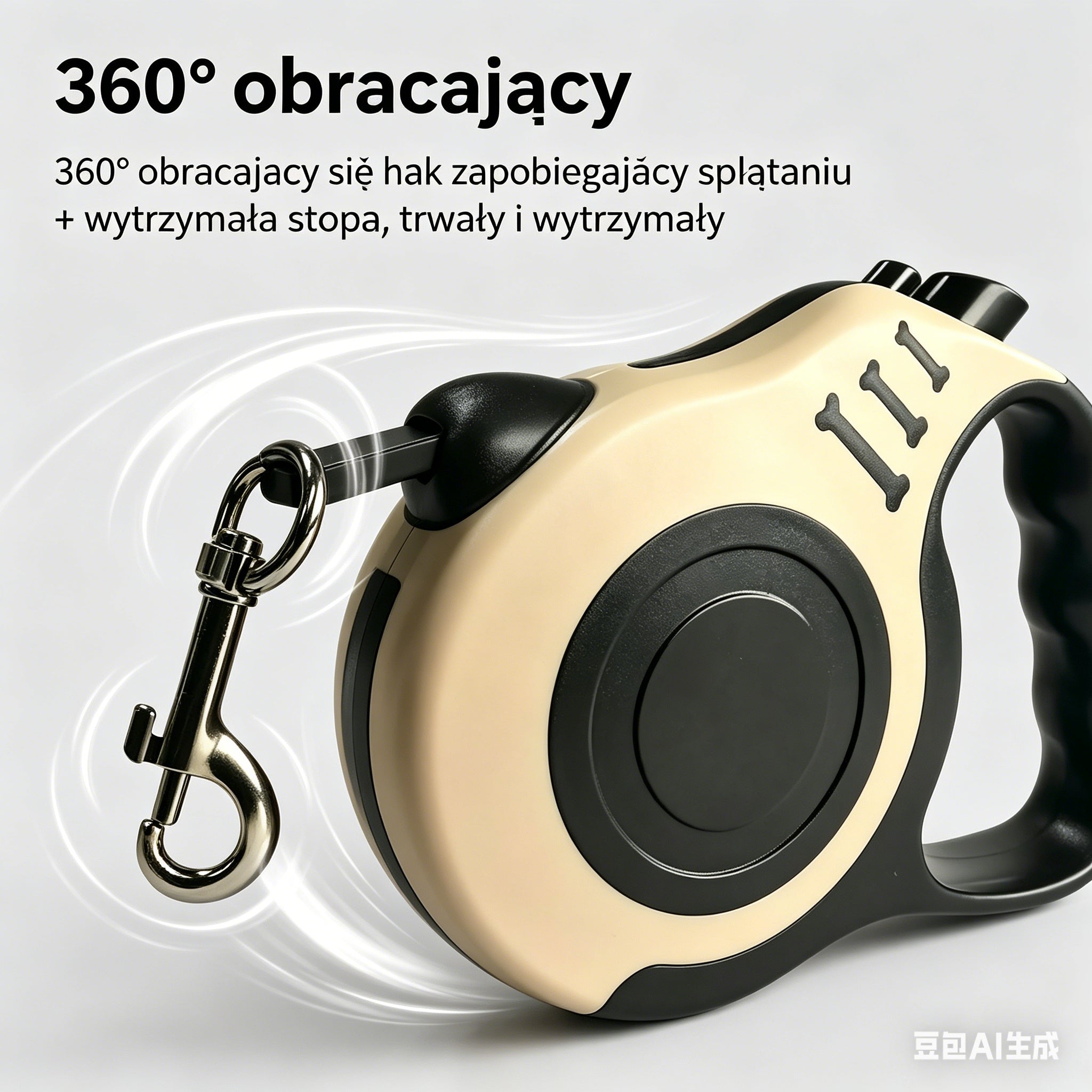 Smycz dla psa automatyczna - 5m, blokada, obrotowy hak i wygodny uchwyt Kind walking harness
