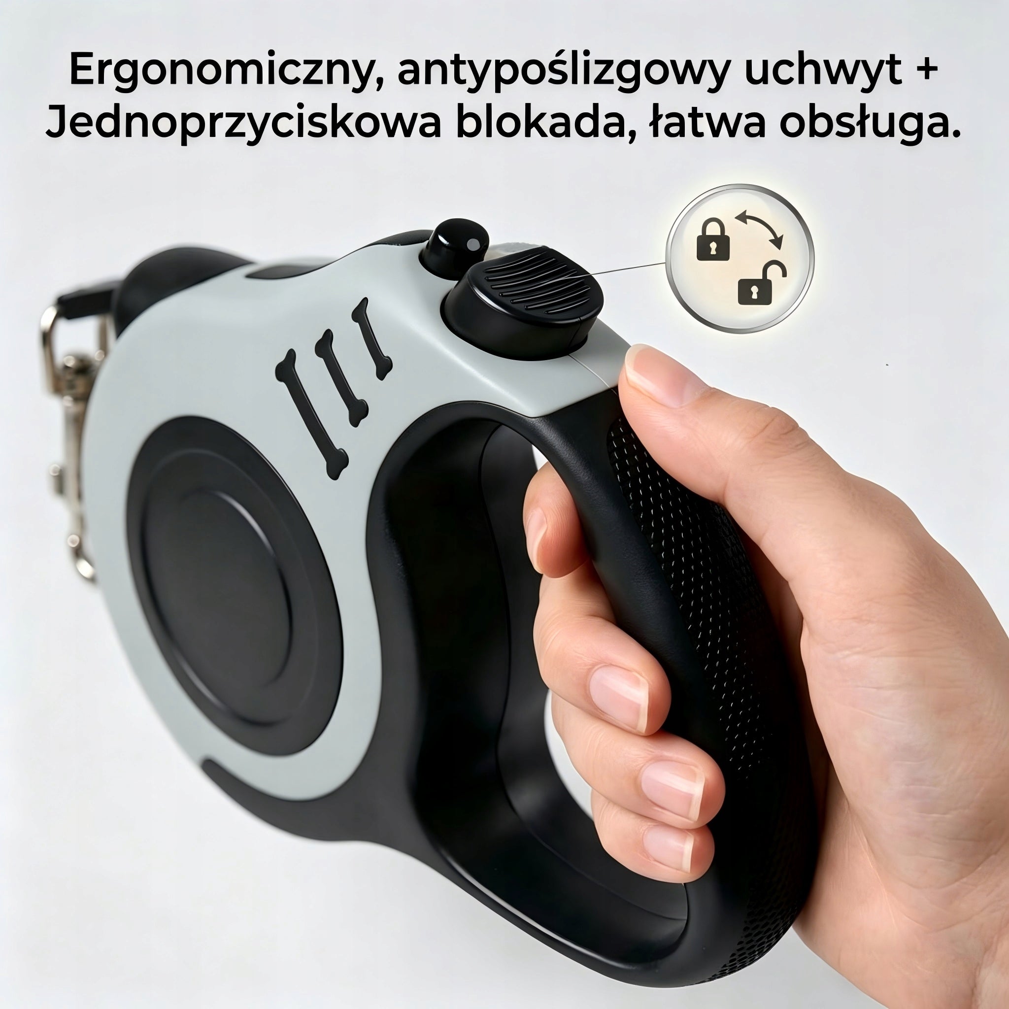 Smycz rozsuwana dla psa 5m - solidna obudowa ABS, antypoślizgowa Manufacturer code BINXI-PUD-002
