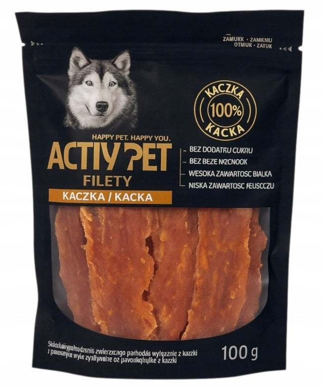 Snack Fillets Activ Pet with Duck 100% For Dog 100g
