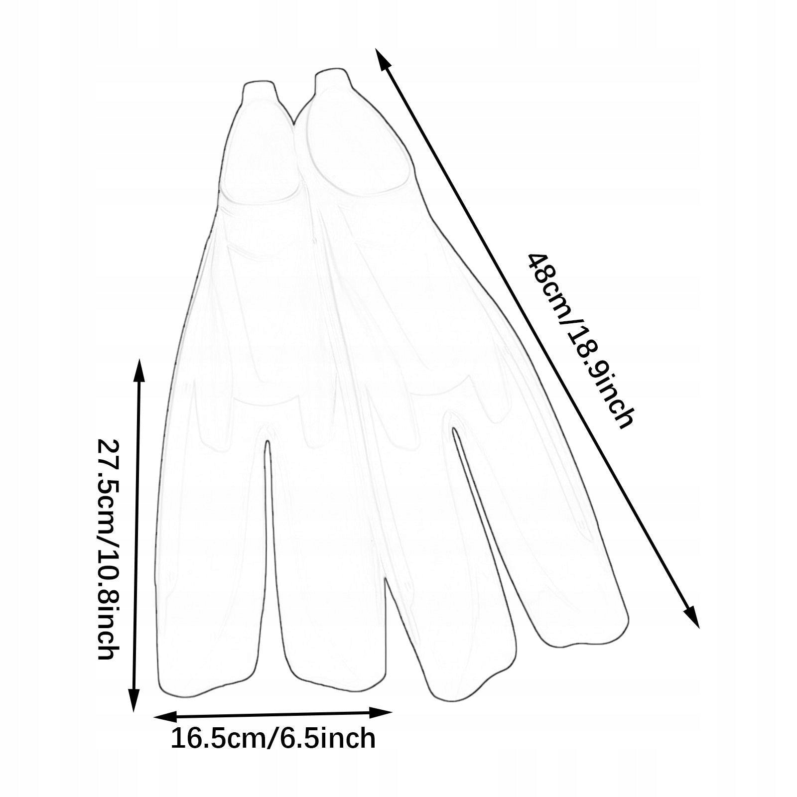 Snorkeling Fins Diving Fins Portable Dive Flippers for Adults Swim M Clear Brand no brand