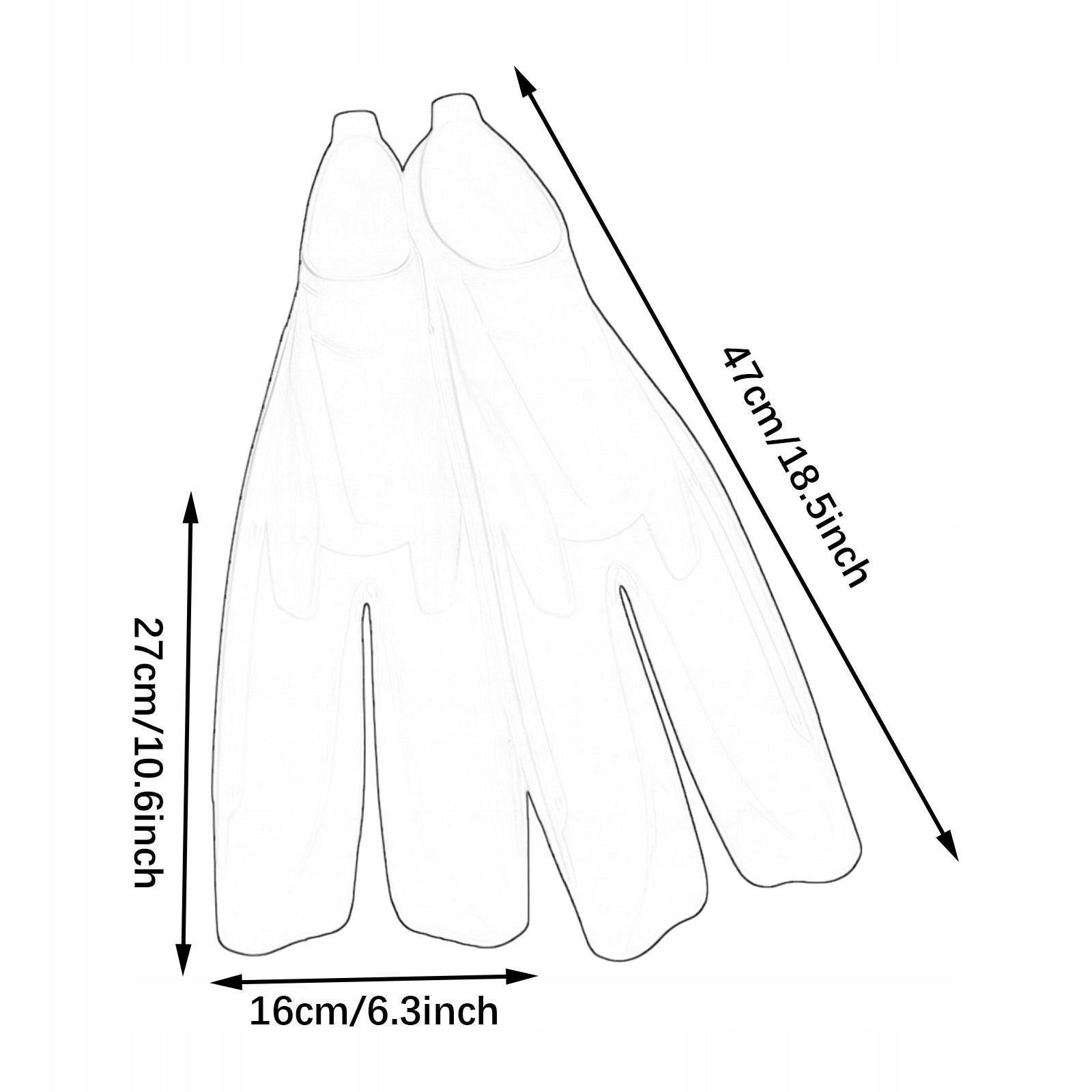 Snorkeling Fins Portable for Adults Long Fins Professional S Clear Packaging status original