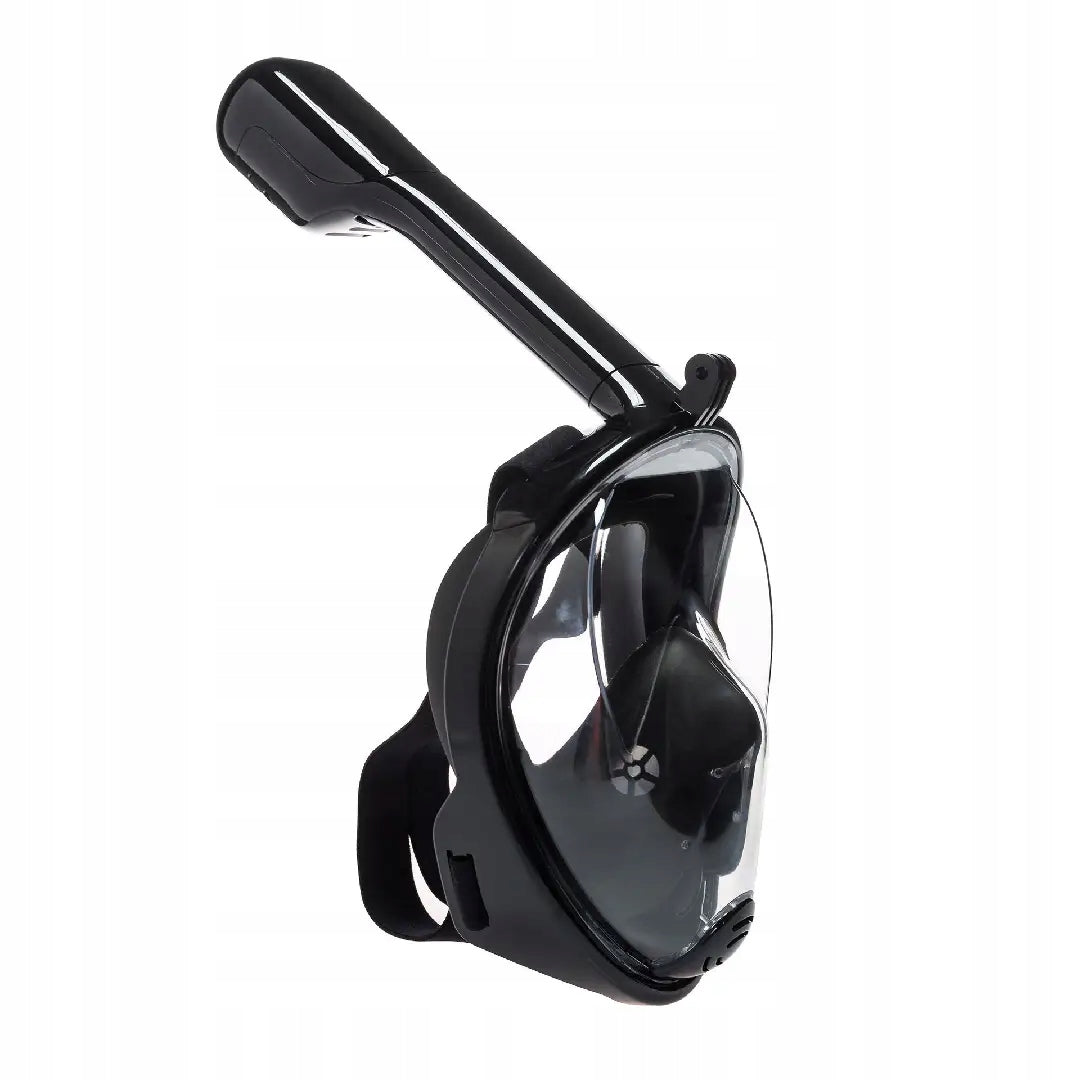 Snorkeling Mask Full Face Diving Mask S/M Black with Bag Model 24407