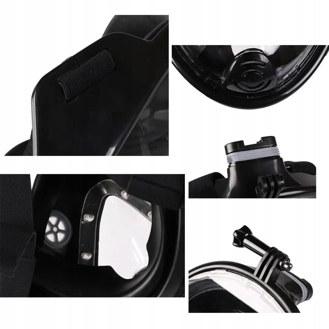 Snorkeling Mask Full Face Diving Mask S/M Black with Bag Product weight with unit packaging 1 kg