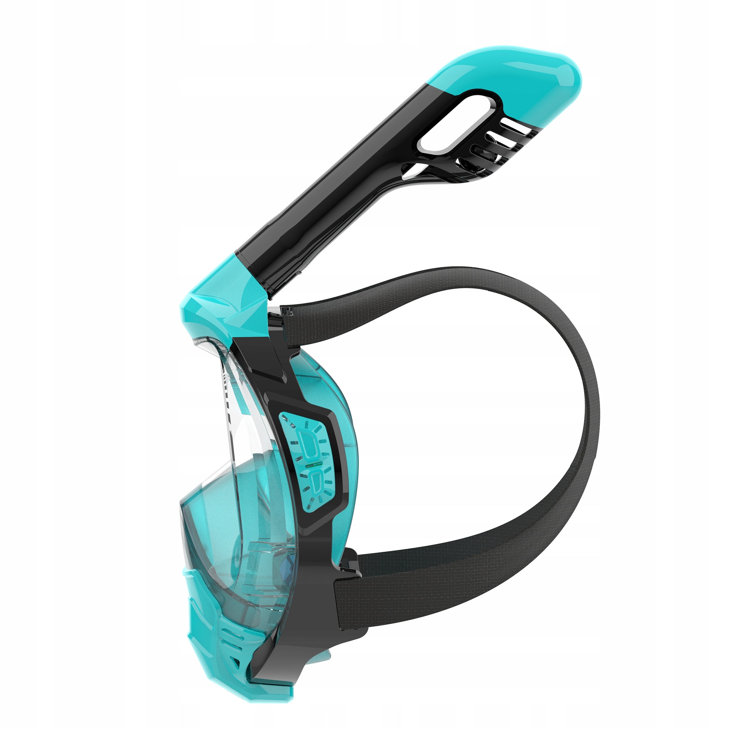 Snorkeling mask full face diving with tube view 180° azure Manufacturer code DO SNORKELINGU NURKOWANIE ANTYFOG SILIKON LXL