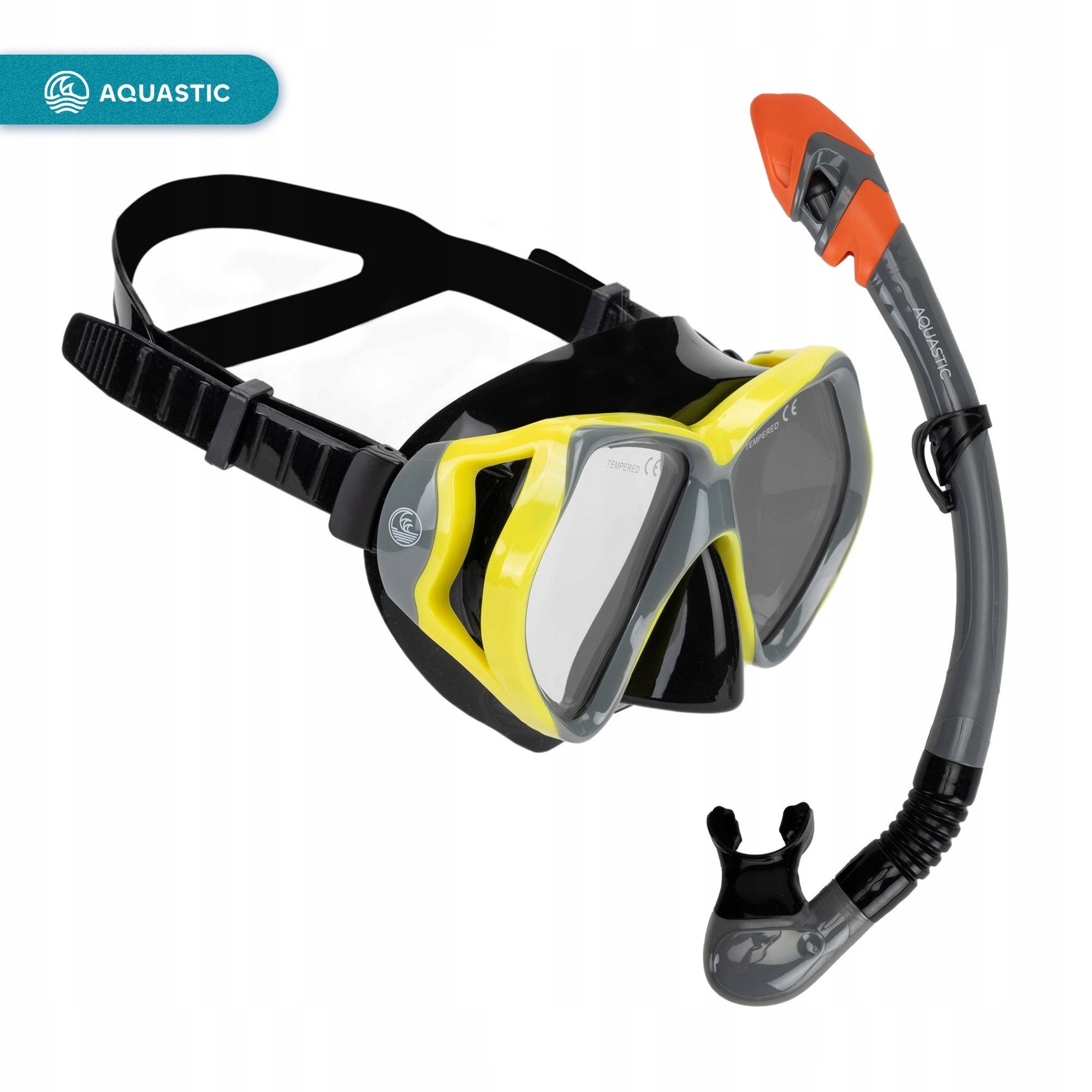 Snorkeling set AQUASTIC Shoal mask + snorkel VENT VALVE Brand Aquastic