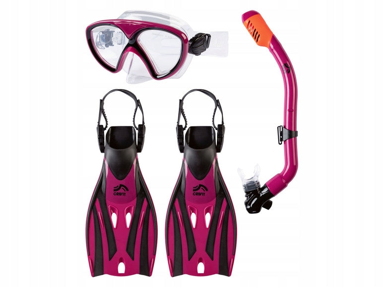 Snorkeling set CRIVIT pink for girls size S Manufacturer code AB-10579