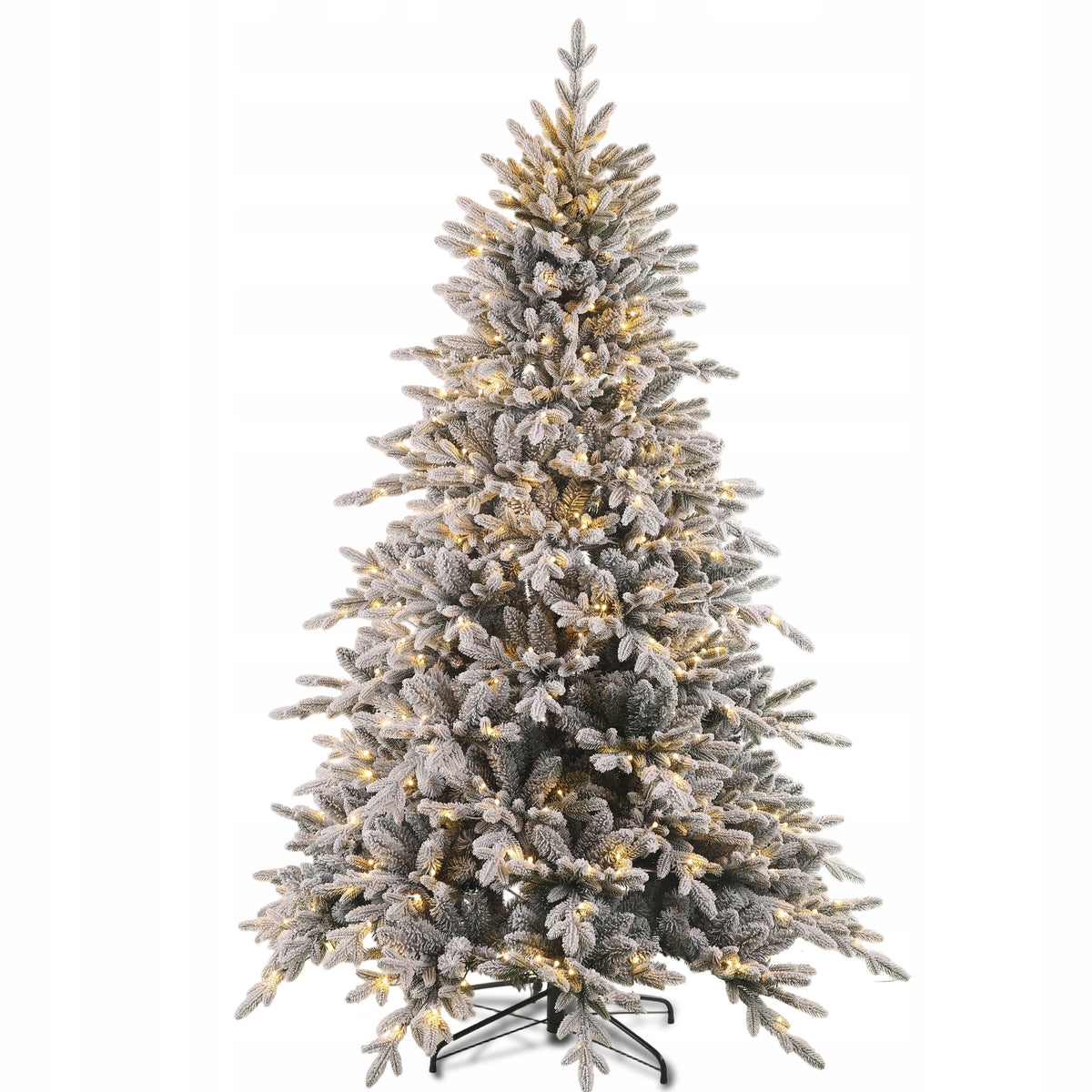 Snow Covered PVC+PE Artificial Christmas Tree 180CM Metal Stand Packaging status original