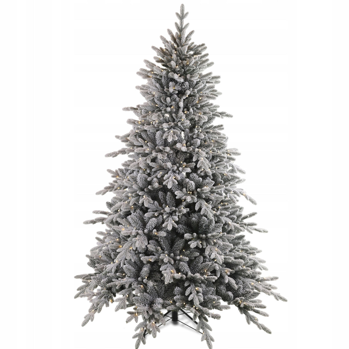 Snow Covered PVC+PE Artificial Christmas Tree 180CM Metal Stand