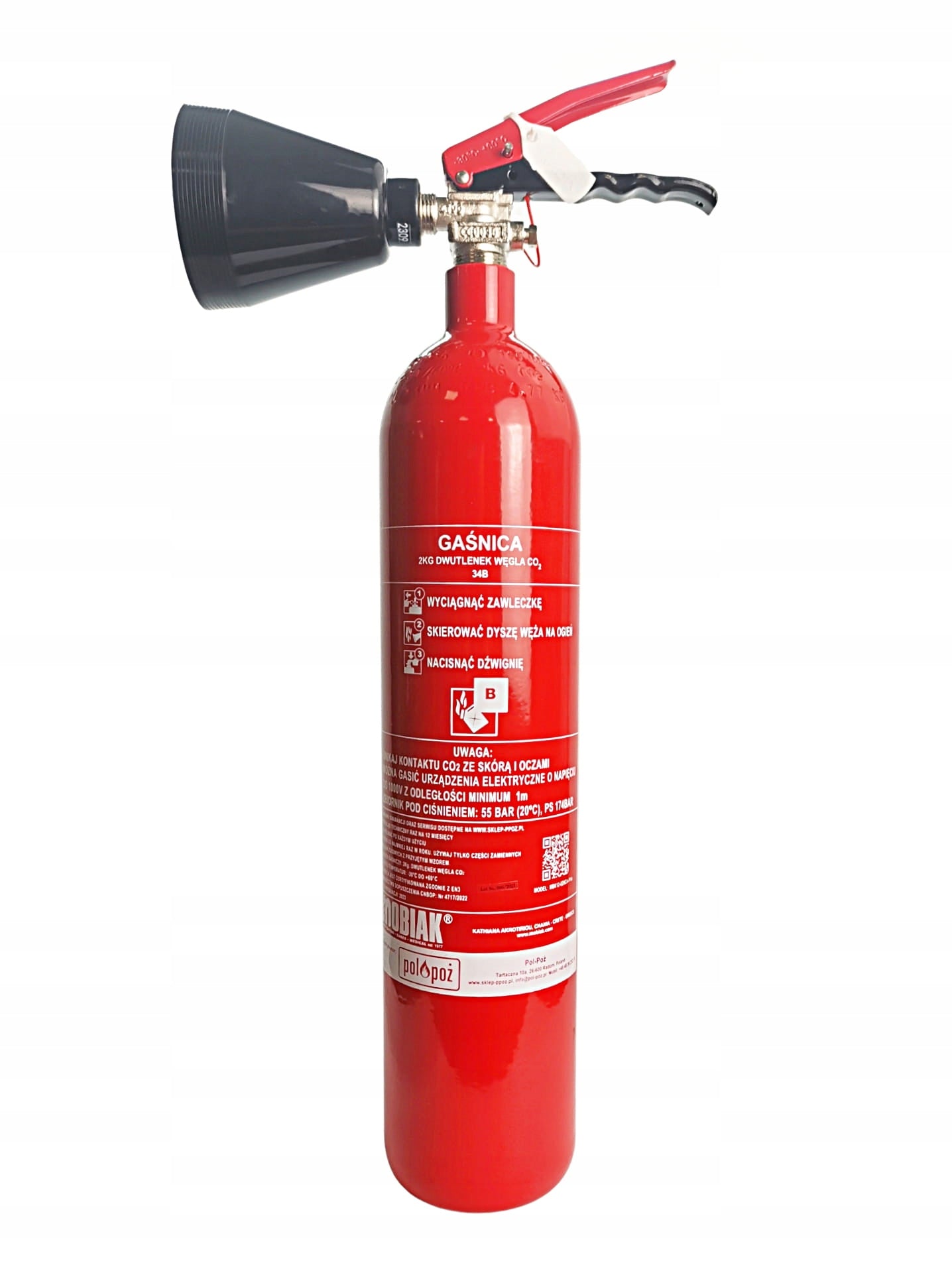 Snow extinguisher 2kg CO2 GS2x for electrical appliances and electronics