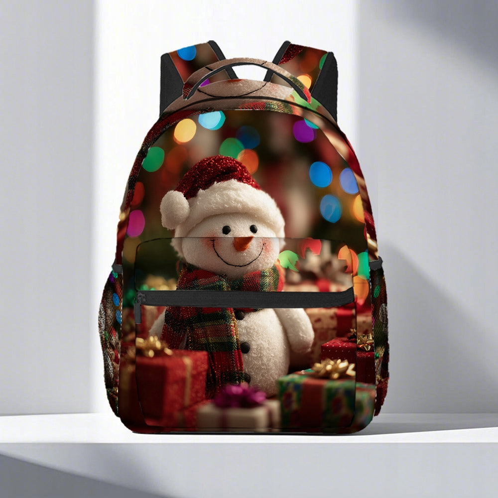 Snowman Backpack - Festive Christmas Travel Holiday Bag